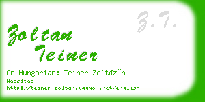 zoltan teiner business card
